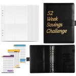 Classeur budgtaire a5 de 52 semaines, enveloppe budget set, carnet budget, pour maison bureau et voyages ...