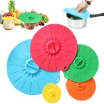 Basetbl - couvercles alimentaires en silicone, 5 tailles extensibles pour bols et casseroles, couvercles ...