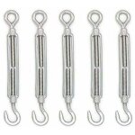 Basetbl - tendeur cable crochet m8 (crochet et oeil), tendeur fil acier / tendeur cable inox en acier ...