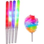B�tons lumineux led blanc pour machine � barbe � papa
