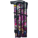 Bâtons de marche pliants, fleurs à motifs aluminium canne marche réglable poids léger portable voyage ... Bâtons de marche pliants, fleurs à motifs aluminium canne marche réglable poids léger portable voyage ...