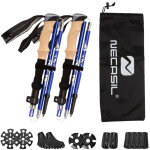 B�tons de randonn�e t�lescopiques - pliable, antid�rapant et antichoc, ultra - l�gers, pour marche nordique, ...