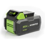 Workpro - batterie lithium - ion 20 v 4, 0 ah pour outils sans fil, compatible uniquement avec les produits ...