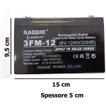 Batterie rechargeable herm�tique pour ups 6v 12ah connexion faston