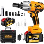 Dayplus - batterie sans balais visseuse  choc visseuse  cliquet batterie set