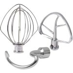 Vurahome - batteur en acier inoxydable compatible avec, ensemble de fouet, crochet p�trisseur et batteur ...