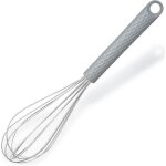 Batteur � billes en acier inoxydable avec poign�e souple antid�rapante, poign�e en silicone grise, batteur ...