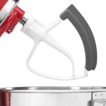 Batteur plat � bord flexible pour accessoires kitchenaid, fouet en aluminium pour kitchenaid 4. 5 - 5qt ...