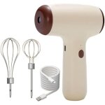 Batteur  ?ufs lectrique sans fil  chargement usb avec 2 batteurs amovibles, 5 modes de vitesse, pour ...