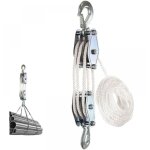 Bazywtyh - palan � corde robuste, r�sistance � la rupture de 15 m, bloc de charge de travail de 500 kg ...