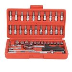 Coffret � douilles 46 pi�ces chrome vanadium