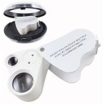 Bebusingoto 1 pc 30x 60x bijoux illumins eye loupe jewellers loupe loupe avec clairage led