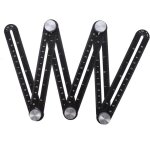 Bebusingoto 1 pc m�tre pliant pour carrelage r�gle � six volets outil de gabarit de trou d'ouverture ...