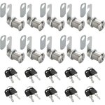 Bebusingoto lot de 10 serrures bo�te aux lettres 30mm serrure armoire metallique, barillet boite aux ...