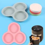 Bebusingoto lot de 2 moules � ?ufs en silicone anti - adh�sif avec 3 cavit�s