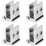 Bebusingoto lot de 4 charni�re pour porte en verre, angle ouverture 0� charni�res de serrage de meuble ...