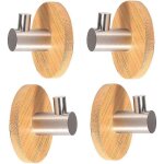Bebusingoto lot de 4 crochets sans acier pour peignoirs en bambou