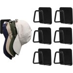 Bebusingoto lot de 6 porte - chapeaux mural en m�tal pour casquettes de baseball, crochets adh�sifs pour ...
