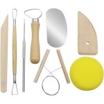 Bebusingoto 8 pcs outils kit poterie, poterie terre poterie outil sculpture, outil de poterie sculpture ...