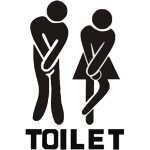 Bebusingoto homme femme salle de bains toilette salle de bains wc signe diy amovible toilette porte stickers ...