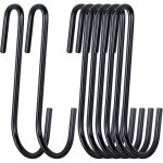 Bebusingoto paquet de 30 crochets en s robustes de 3 pouces, support de casserole noir, crochets en s ...