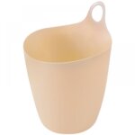 Bebusingoto petite poubelle suspendue, mini seau de rangement mural pour bureau ou pot � crayons, beige ...