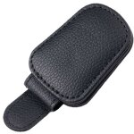 Bebusingoto porte lunettes pour voiture, cuir clip de support de lunettes de visi�re de voiture, pour ...