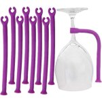 Bebusingoto verre support pour lave - vaisselle lot de 8 pourpre ? silicone verre  vin support au lave ...