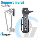 Support mural plaque avec crochet pivotant - trottinette, vélo, - roues lots - lot de 1 - beeper Support mural plaque avec crochet pivotant - trottinette, vélo, - roues lots - lot de 1 - beeper