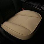 Beige coussin de si�ge de voiture housse de si�ge pu en cuir et bambou mat pad