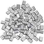 Beijiyi - 100 pcs manchons en aluminium, ferrules en aluminium de c�ble m�tallique, clip � sertir en ...