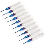 Beijiyi - 10pcs c�ne fraise en carbure de tungst�ne bleu enduit fraises en bout pour machine de gravure ...