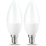 Beijiyi - lot de 2 petites ampoules led en forme de flamme culot edison � vis e14 5 w (�quivalent 40 ...
