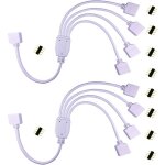 Beijiyi - 2pcs c�ble diviseur 1 � 4 bande led rgb c�ble s�parateur ruban led r�partiteur dc � 4 voies ...