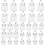 Beijiyi - 30 pi�ces crochet adhesif mural , accroche tableau adhesif invisibles, attache murale sans ...