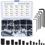 Beijiyi - 300 pi�ces vis sans t�te hexagonale, kit assortiment vis � six pans creux, m2. 5 / m3 / m4 ...