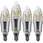 Beijiyi - lot de 4 ampoule led en forme de bougie e14 12w, �quivalent 100w ampoule incandescente, blanc ...