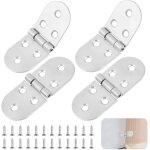 Beijiyi - lot de 4 charni�res rondes pliables � 180 � en acier inoxydable pour table pliante, armoire, ...
