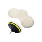 4 pices 6 pouces laine tampon de polissage roue de polissage pour accessoires de tampon de bit avec ...