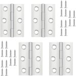 Beijiyi - 4 pi�ces charniere porte, charniere inox, charni�re invisible, charni�re plate, porte placard ...