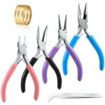 Beijiyi - 4 pinces � bijoux - pince trousse outils de fabrication de bijoux - pinces � becs aiguilles ...