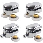 Beijiyi - 4 roulettes doubles pour porte de douche roulettes coulissantes porte roue de remplacement ...