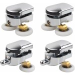 Beijiyi - 4 roulettes doubles pour porte de douche roulettes coulissantes porte roue de remplacement ...