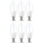 Beijiyi - lot de 6 petites ampoules led en forme de flamme culot edison  vis e14 5 w (quivalent 40 ...