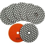 Beijiyi - 7pcs disque diamant de polissage 4' / 100mm sec diamant polissage pads pour marbre, granite, ...