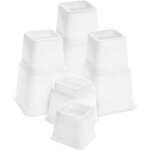 Beijiyi - 8 pcs pied rehausseurs meubles r�glables (4 hauts, 4 courts) - rehausseurs peu encombrants ...