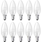 Beijiyi - ampoule bougie clair e14 40w, ampoule incandescence dimmable, blanc chaud 2700k, 400lm, ampoule ...