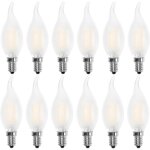 Beijiyi - ampoule led e14 flamme, forme de bougie, blanc chaud 2700k, 4w equivalence incandescence 40w, ...