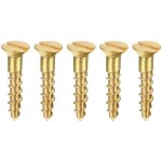 Beijiyi - bois vis m2 x 10mm fendu plat tte laiton autotaraudant vis 100 pcs