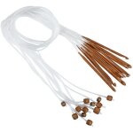 Beijiyi - lot de crochets tunisiens afghans - crochets  crochet avec extrmits en perles - en bois ...